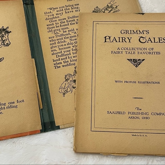 Antique Grimm's Fairy Tales by Brothers Grimm 6 Classic Stories Copyright 1922 - Picture 7 of 16